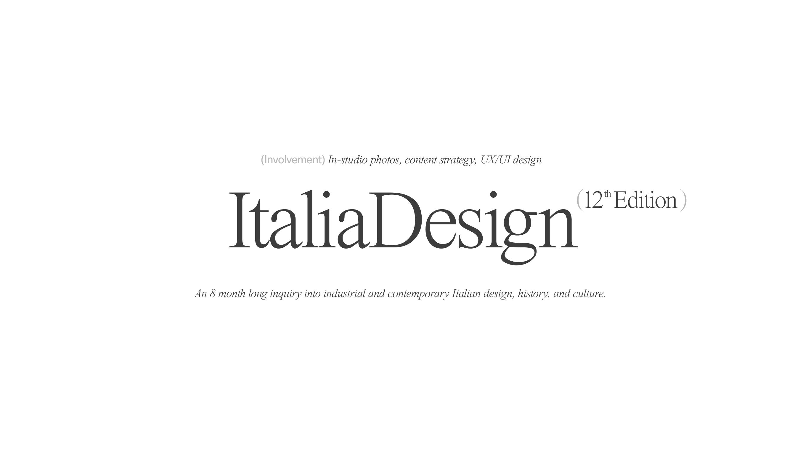 This is an image showing a banner of my italiaDesign project.